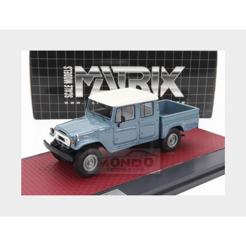 1:43 MATRIX Toyota Hj45 Land Cruiser Crew Cab Pick-Up 1979 Blue Grey White MX41905-011