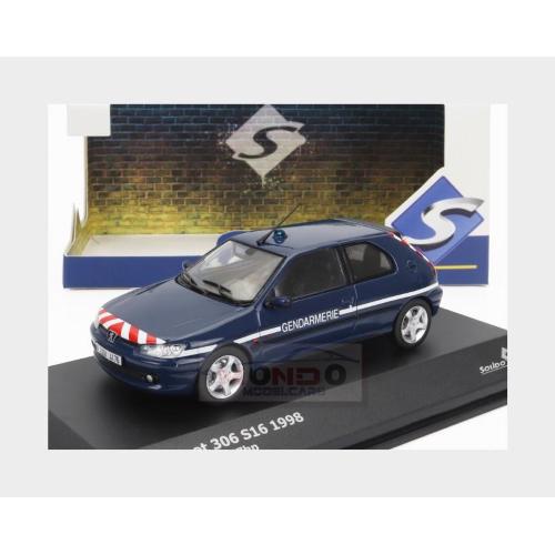1:43 SOLIDO Peugeot 306 S16 Gendarmerie 1998 Blue SL4311407