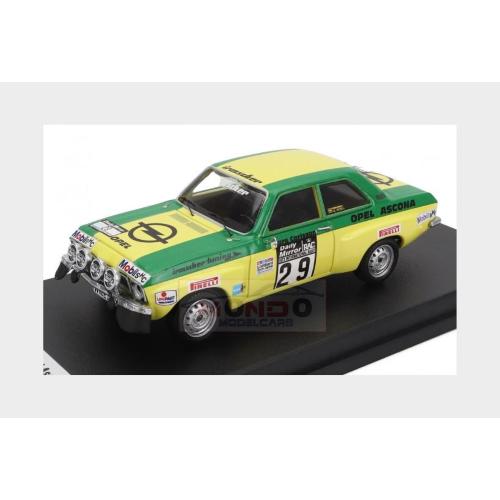 1:43 TROFEU Opel Ascona 1.9 Sr (Night Version) #29 8Th Rally Rac Lombard 1973 Lars Carlsson Peter Petersen Green Yellow TRFDSN155