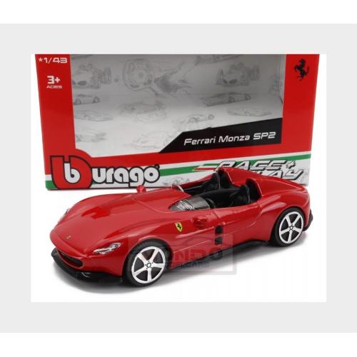 1:43 BURAGO Ferrari Monza Sp2 2018 Rosso Corsa Red BU36049R