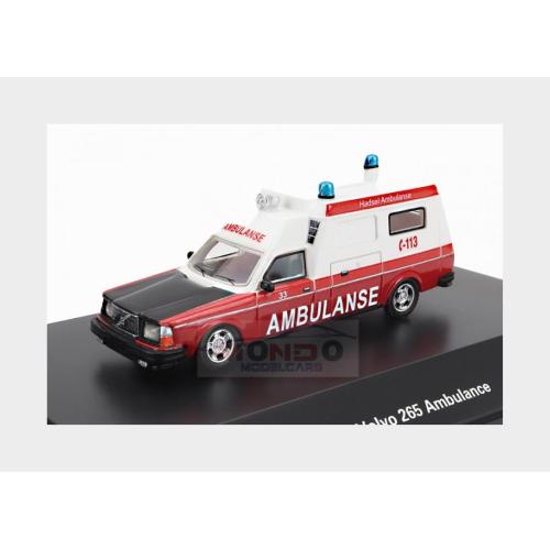 1:87 BoS MODELS Volvo 265 (Base 244) Ambulance Van 1976 Red White Black BOS87717