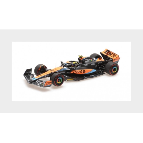 1:43 MINICHAMPS Mclaren F1 Mcl60 Team Mclaren #4 Bahrain Gp 2023 Lando Norris Orange Blue Black 537234304