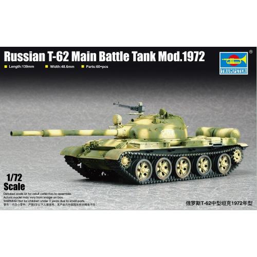 1:72 TRUMPETER KIT Russian T-62 Main Battle Tank Mod.1972 TR07147