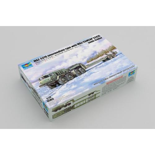 1:72 TRUMPETER KIT Maz-537G Intermediate Type With Maz/Chmzap 5247G Semi-Trailer TR07194