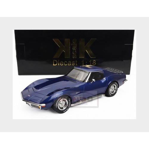 1:18 KK SCALE Chevrolet Corvette C3 1972 With Removable Roof Parts Blue KKDC181222