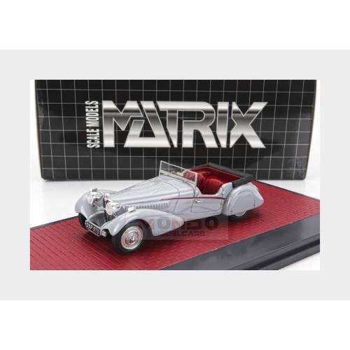 1:43 MATRIX Bugatti T57Sc Roadster Vanden Plas Open 1938 Grey MX40205-103