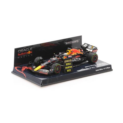 1:43 MINICHAMPS Red Bull F1 Rb18 Team Oracle Red Bull Racing #1 World Champion Winner Japan Gp With Pit Board 2022 Max Verstappen 410221801