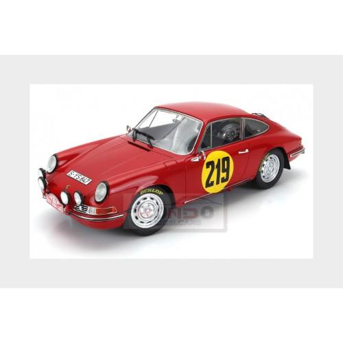 1:18 MATRIX Porsche 911S 2.0L Coupe #219 3Rd Rally Montecarlo 1967 Vic Elford David Stone Red MXL1607-032