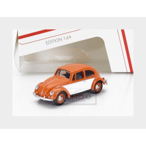 1:64 SCHUCO Volkswagen Beetle Maggiolino 1951 Orange White 452037700