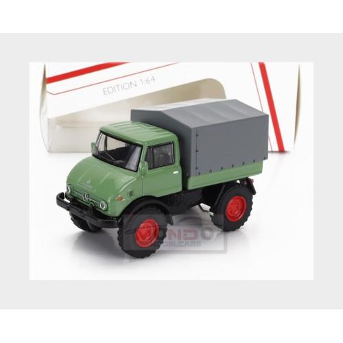 1:64 SCHUCO Mercedes Benz Unimog U406 Truck 1966 Green Grey 452037900