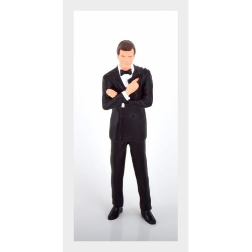 1:18 KK SCALE Figures Man With Gun Car Not Included Black White KKFIG019