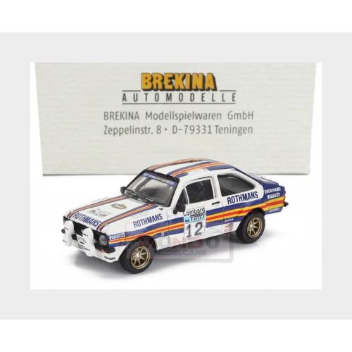 1:87 BREKINA PLAST Ford England Escort Rs 1800 Mkii (Night Version) Team Rothmans #12 Rally Rac 1981 Pentti Airikkala Phil Short White Blue Yellow BRE19590
