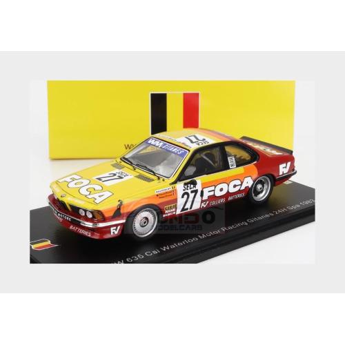 1:43 SPARK Bmw 6-Series 635 Csi Team Waterloo Motor Racing #27 24H Spa 1983 F.Hesnault P.F.Rousselot P.Dermagne SB652