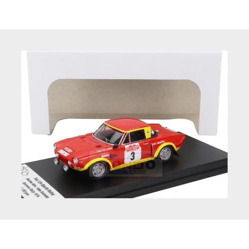 1:43 TROFEU Fiat 124 Abarth (Night Version) #3 Rally Sanremo 1974 Markku Alen Ilkka Kivimaki Red Yellow TRFDSN165