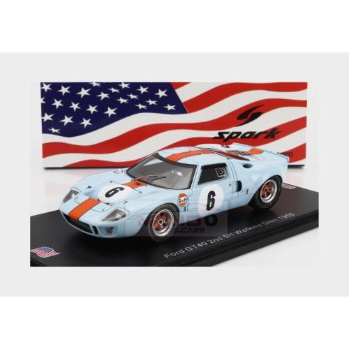 1:43 SPARK Ford Usa Gt40 Gulf #6 2Nd 6H Watkins Glen 1968 P.Hawkins D.Hobbs US254