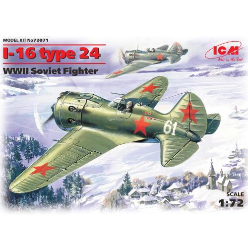 1:72 ICM KIT I-16 Type 24 Wwii Soviet Fighter ICM72071
