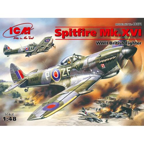 1:48 ICM KIT Spitfire Mk.Xvi Wwii British Fighter  ICM48071