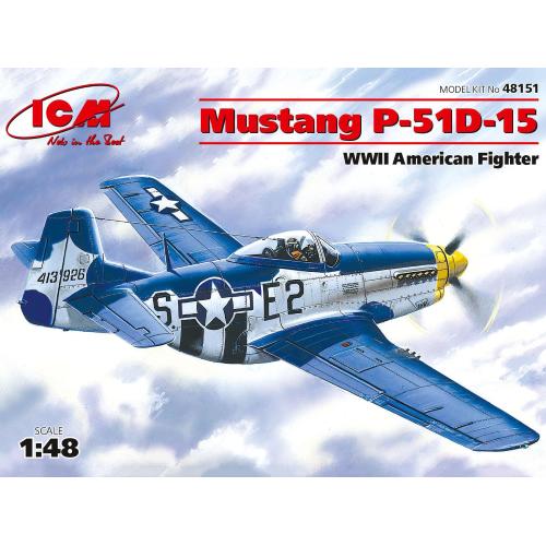 1:48 ICM KIT Mustang P-51D-15 Wwii American Fighter ICM48151