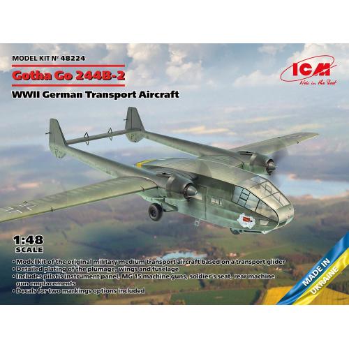 1:48 ICM KIT Gotha Go 244B-2 Wwii German Transport Aircraft ICM48224