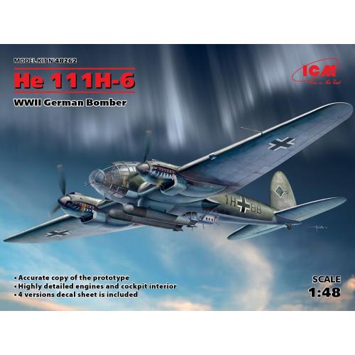 1:48 ICM KIT He 111H-6 Wwii German Bomber ICM48262