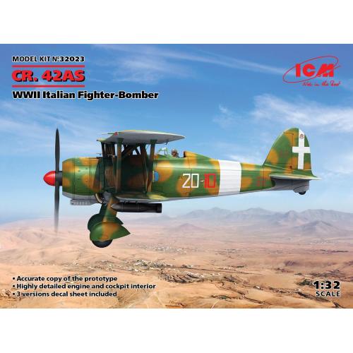 1:32 ICM KIT Cr. 42As Wwii Italian Fighter-Bomber ICM32023
