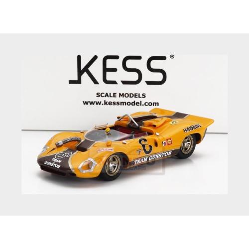 1:43 KESS MODEL Ferrari 350 P4 Spider Can-Am S/N0858 Team Gunston #6 Winner 3H Cape Town 1968 P.Hawkins Yellow Brown KE43056372