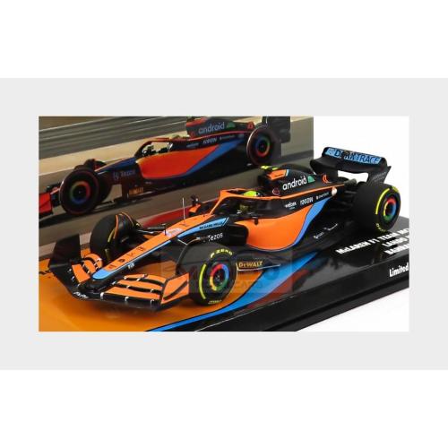 1:43 MINICHAMPS Mclaren F1 Mcl36 Mercedes Team Mclaren #4 Bahrain Gp 2022 Lando Norris Orange Light Blue 447224304