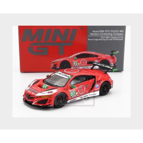 1:64 TRUESCALE Acura Nsx Gt3 Evo22 Team Racers Edge #93 Gtd Class 24H Daytona 2023 R.Briscoe D.Formal A.Harrison K.Marcelli Red MGT00617-L