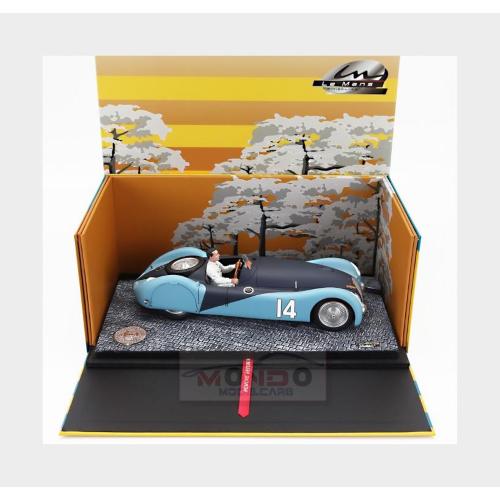 1:18 LE MANS MINIATURES Bugatti F1 Type 57S 45 #14 A.C.F. Gp 1937 Jean Bugatti 2 Tone Matt Blue 118003-14M