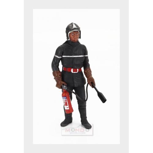 1:18 LE MANS MINIATURES Figures Vigile Del Fuoco Jean Luc French Pompiers Fireman 1970 Grey FLM118030