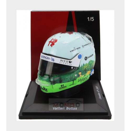 1:5 SPARK Bell Helmet F1 Casco Helmet Alfa Romeo C43 Team Stake #24 Canada Gp 2023 Guanyu Zhou White Green 5HF120