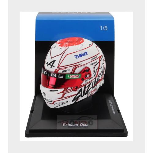 1:5 SPARK Bell Helmet F1 Casco Helmet Renault A523 Team Bwt Alpine #31 Japan Gp 2023 Esteban Ocon White 5HF126
