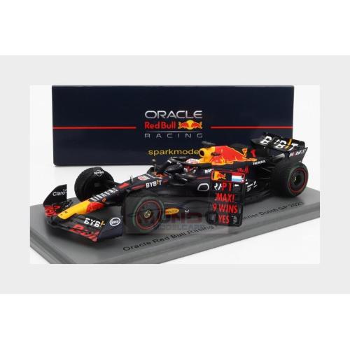 1:43 SPARK Red Bull F1 Rb19 Team Oracle Red Bull Racing #1 World Champion Winner Dutch Gp 2023 Max Verstappen Matt Blue S8923
