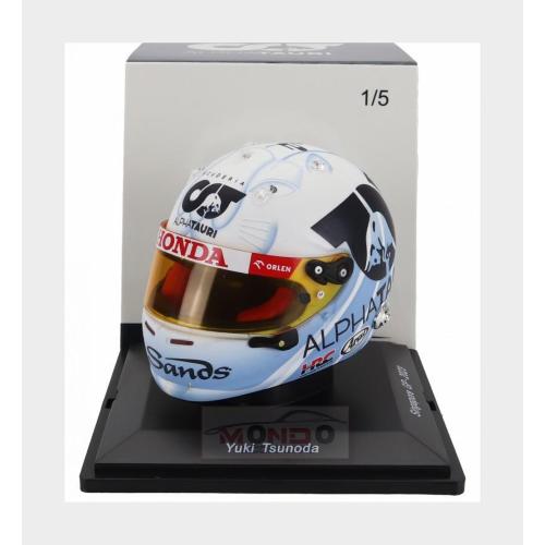 1:5 SPARK Arai Helmet F1 Casco Helmet At04 Team Alpha Tauri #22 Singapore Gp 2023 Yuki Tsunoda 5HF130
