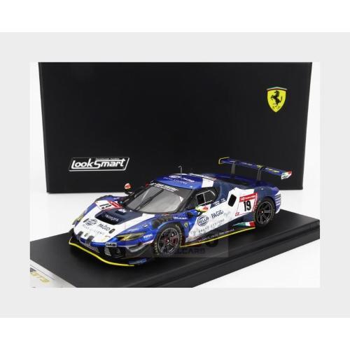 1:43 LOOKSMART Ferrari 296 Gt3 3.0L Twin Turbo V6 Team Racing One #19 24H Nurburgring 2023 Stefan Aust Luca Ludwig Christian Kohlhaas Johannes Stengel Blue White LSRC172