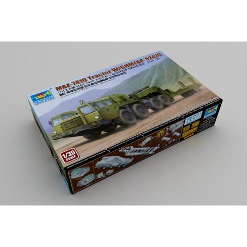 1:35 TRUMPETER KIT Maz-7410 Tractor With Chmzap-5247G TR01056