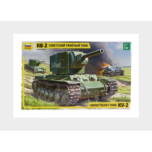 1:35 ZVEZDA Tank Kv-2 Soviet Heavy Tank Military 1945 Kit ZS3608