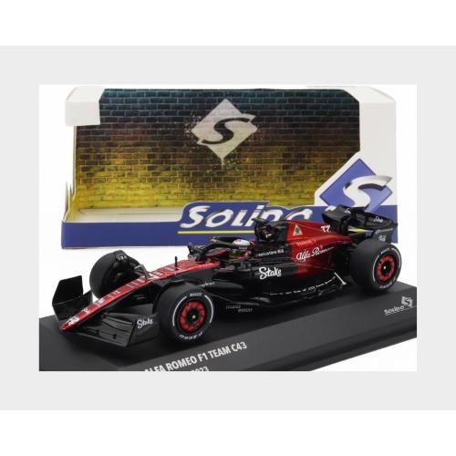 1:43 SOLIDO Alfa Romeo F1 C43 Team Stake #77 Canada Gp 2023 Valtteri Bottas Black Red SL4317901