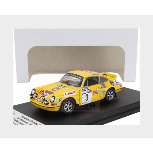 1:43 TROFEU Porsche 911 Carrera Rs (Night Version) #3 3Rd Rally 1000 Lakes 1973 Leo Kinnunen Atso Aho Yellow TRFDSN200