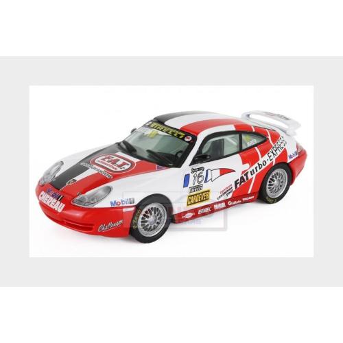 1:43 EDICOLA Porsche 911 996 Gt3 Team Chereau #16 Pirelli Supercup 1999 Jean Pierre Jarier White Red ABPOR037-937
