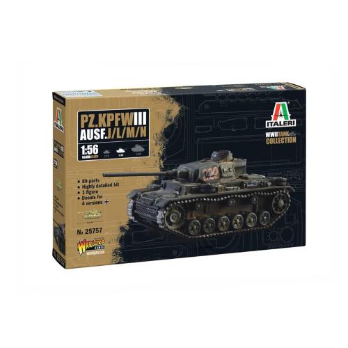 1:56 ITALERI Pz.Kpfw. III Ausf. J/L/M/N Kit IT25757