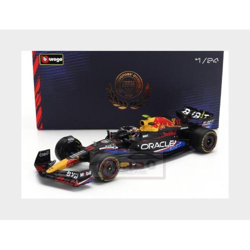 1:24 BURAGO Red Bull F1 Rb19 Team Oracle Red Bull Racing #11 4Th Austin Usa Gp 2023 Sergio Perez With Pilot And Showcase Matt Blue BU28030-P-AUSTIN