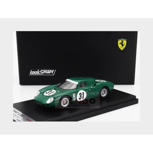 1:43 LOOKSMART Ferrari 250Lm Coupe #31 3Rd 12H Sebring 1965 David Piper Tony Maggs Green LSRC126