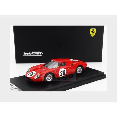 1:43 LOOKSMART Ferrari 250Lm Coupe #26 1000Km Paris 1966 David Piper Mike Parkes Red LSRC127