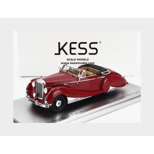 1:43 KESS MODEL Bentley Mkvi Franay Snb26Bh Drophead Coupe Cabriolet Open 1947 Red KE43043041