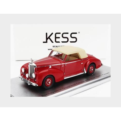 1:43 KESS MODEL Bentley Mkvi Drophead Coupe Graber Cabriolet Closed 1948 Red Cream KE43043051