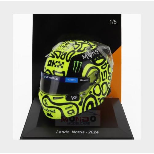 1:5 SPARK Bell Helmet Casco Helmet F1 Lando Norris Team Mclaren #4 Season 2024 Yellow Black 5HF141