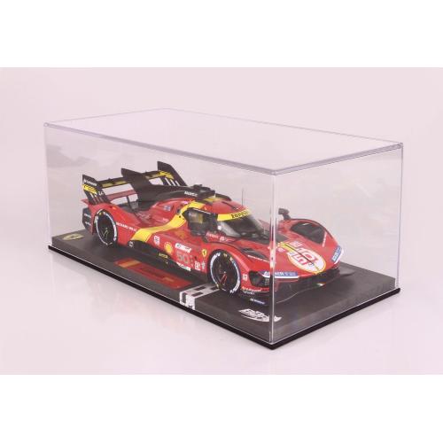 1:18 BBR Ferrari 499P 3.0L Turbo V6 Team Ferrari Af Corse #50 5Th 24H Le Mans (Pole Position) 2023 Antonio Fuoco Miguel Molina Nicklas Nielsen Con Vetrina With Showcase Red Yellow Black P18236-VET
