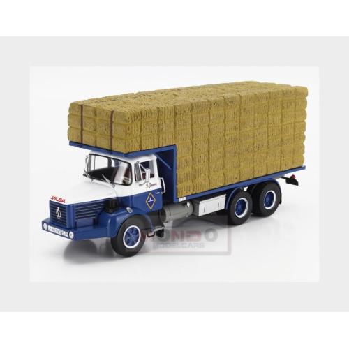 1:43 EDICOLA Berliet Gps12 Truck Trasporto Fieno 3-Assi 1968 Blue White Beige SACAYAUESCOLL023