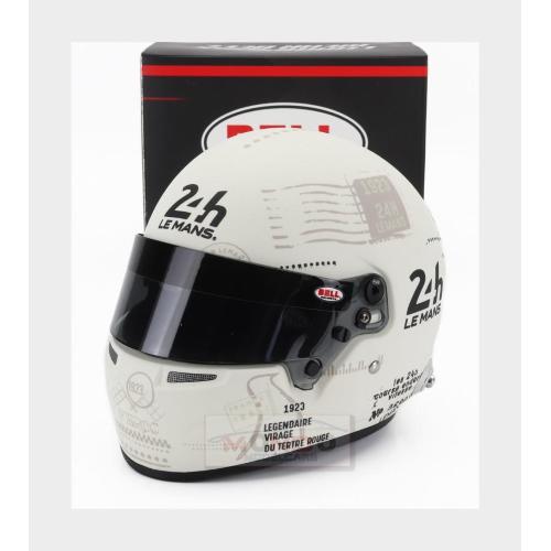 1:2 MINI HELMET Bell Helmet Casco Helmet Hp7 Tribute 24H Le Mans White MH4100361